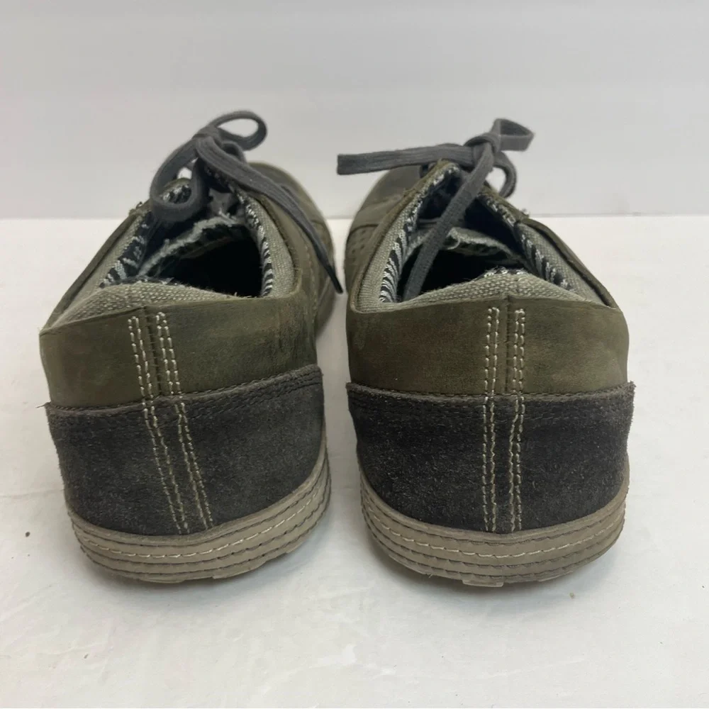 CUSHE men’s size 13 Shumakers Mark Leather Sneakers Military green